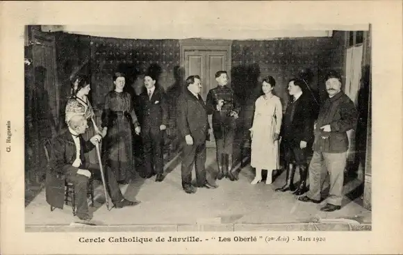 Ak Jarville Meurthe et Moselle, Katholischer Kreis, Les Oberlé, März 1920