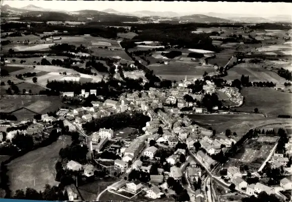 Ak Tence Haute Loire, vue generale aerienne