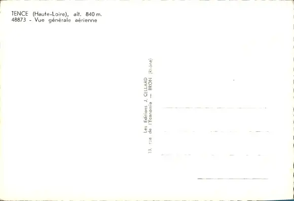 Ak Tence Haute Loire, vue generale aerienne
