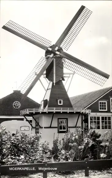 Ak Moercapelle Moerkapelle Südholland, Windmühle