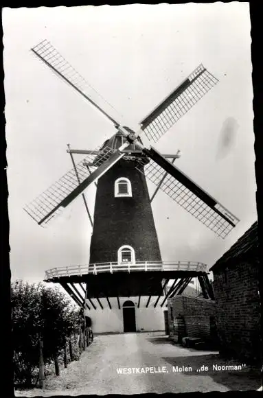 Ak Westkapelle Walcheren Zeeland, Molen de Noorman