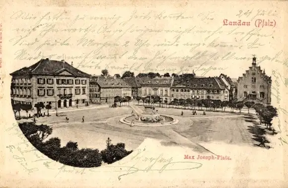 Ak Landau in der Pfalz, Max Joseph Platz