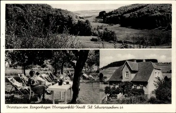 Ak Oberappenfeld Appenfeld Knüllwald Hessen, Privatpension Langenhagen