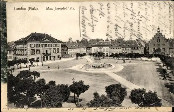 Ak Landau in der Pfalz, Max Joseph Platz