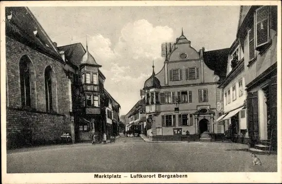 Ak Bad Bergzabern Rheinland Pfalz, Marktplatz