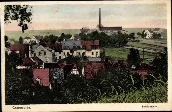 Ak Crotenlaide Meerane in Sachsen, Totalansicht