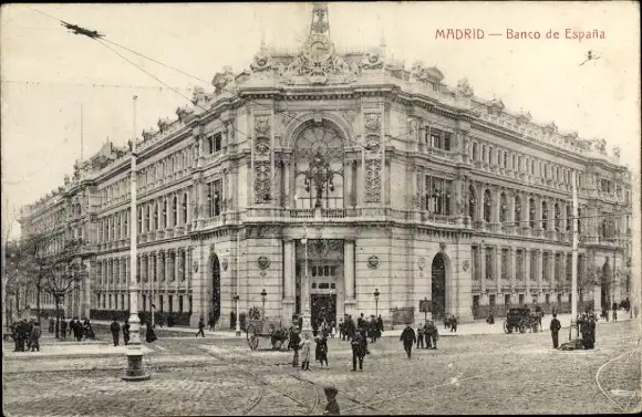 Ak Madrid, Spanien, Bank von Spanien