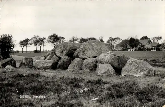 Ak Gieten Drenthe Niederlande, Hunebed