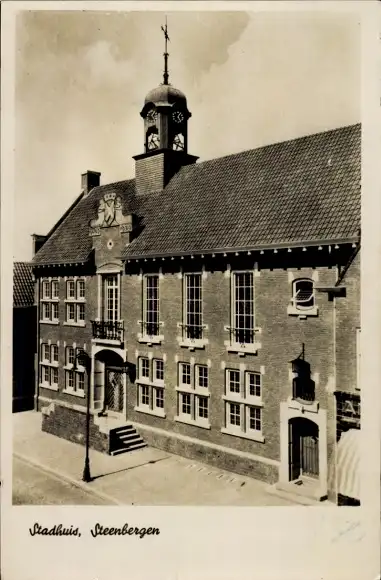 Ak Steenbergen Nordbrabant Niederlande, Rathaus