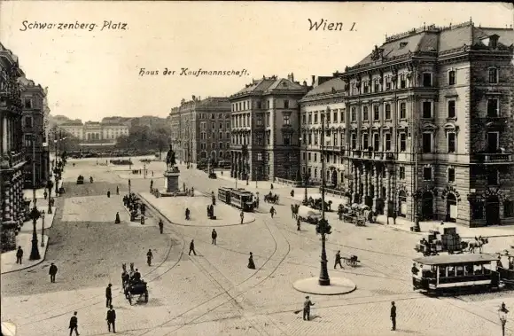 Ak Wien 1, Schwarzenberg-Platz, Haus der Kaufmannschaft
