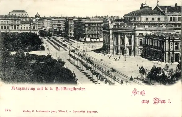 Ak Wien 1, Franzensring, Hof-Burgtheater