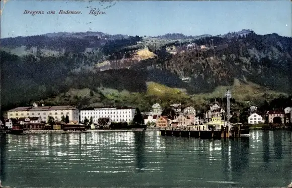 Ak Bregenz am Bodensee Vorarlberg, Hafen