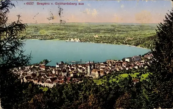 Ak Bregenz am Bodensee Vorarlberg, Panorama, Gebhardsberg