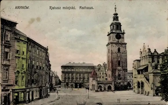 Ak Kraków Krakau Polen, Rathaus