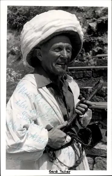 Foto Ak Schauspieler Gerd Teller, Karl May Festspiele, Portrait, Autogramm