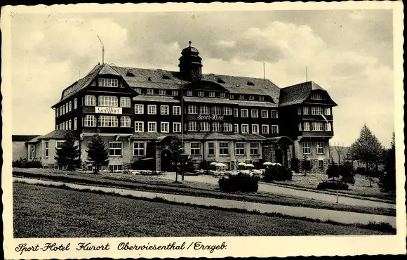 Ak Oberwiesenthal im Erzgebirge, Sport-Hotel