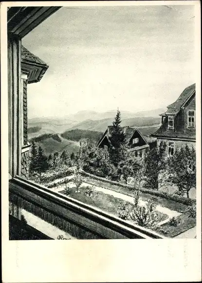 Ak Masserberg in Thüringen, Kurheim der Sozialversicherungsanstalt Thüringen