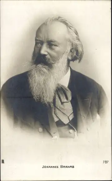 Ak Komponist Johannes Brahms, Portrait