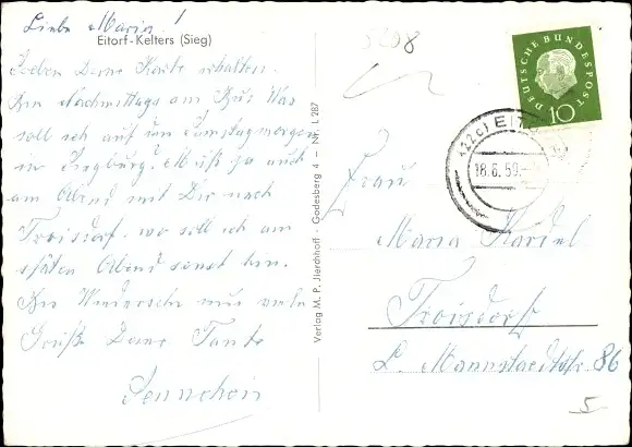 Ak Eitorf an der Sieg, Ketters, Panorama, Denkmal, Brücke, Teilansicht