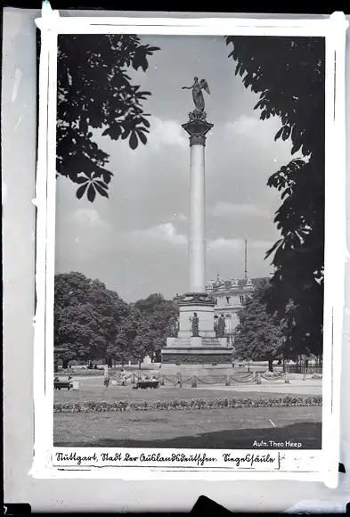 48 Glas Negative Stuttgart in Württemberg, Innenstadt, Park, diverse Ansichten