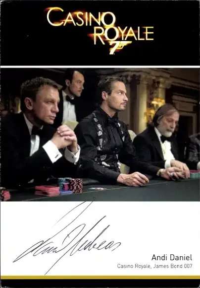 Ak Schauspieler Andi Daniel, Autogramm, Casino Royale, James Bond 007