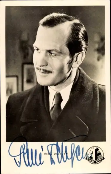 Ak Schauspieler René Deltgen, Portrait, Autogramm