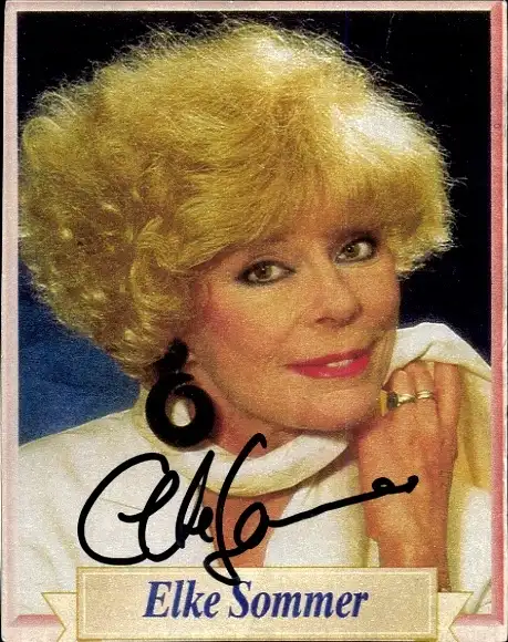 Ak Schauspielerin Elke Sommer, Portrait, Autogramm