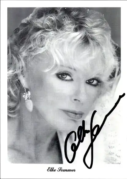 Ak Schauspielerin Elke Sommer, Portrait, Autogramm