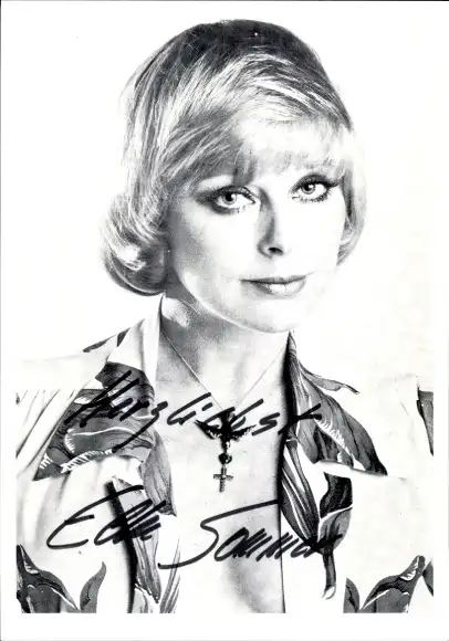 Foto Schauspielerin Elke Sommer, Portrait, Autogramm