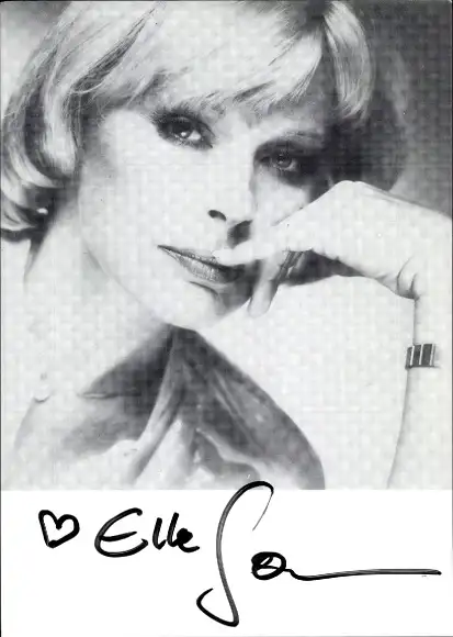 Foto Schauspielerin Elke Sommer, Portrait, Autogramm