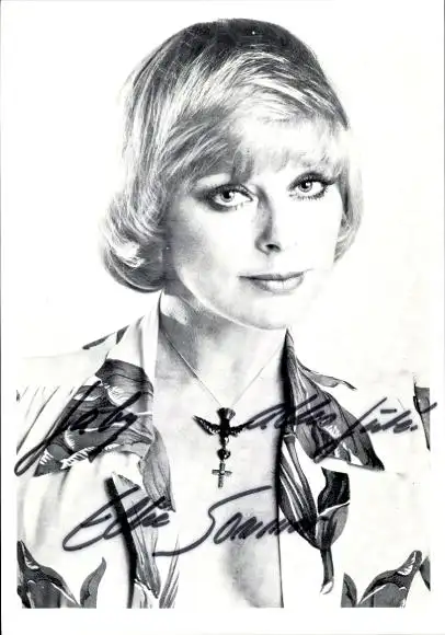 Foto Schauspielerin Elke Sommer, Portrait, Autogramm