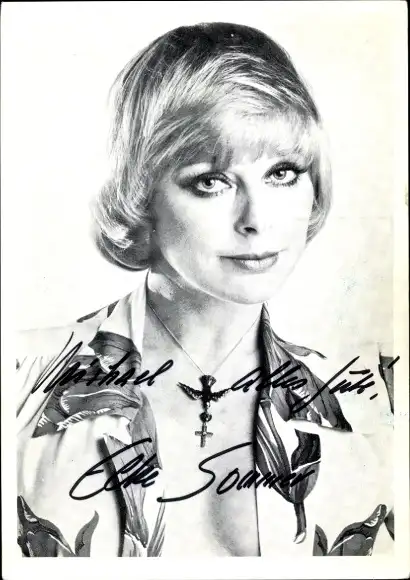 Foto Schauspielerin Elke Sommer, Portrait, Autogramm