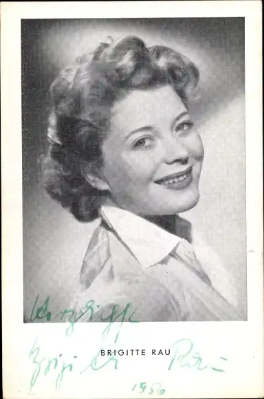 Ak Schauspielerin Brigitte Rau, Portrait, Autogramm