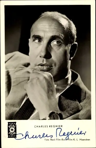 Ak Schauspieler Charles Regner, Portrait, Autogramm, Film Zwei blaue Augen