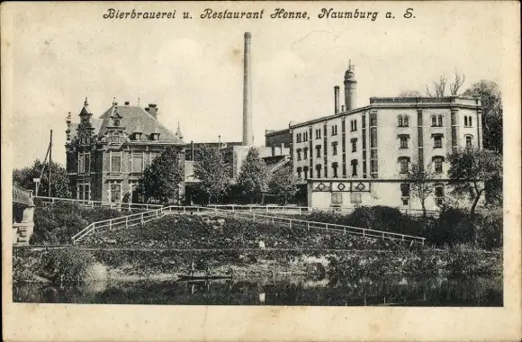 Ak Naumburg an der Saale, Bierbrauerei und Restaurant Henne