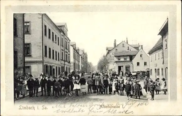 Ak Limbach in Sachsen, Albertstraße