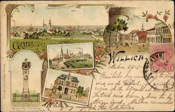 Litho Willich am Niederrhein, Kriegerdenkmal, Totalansicht