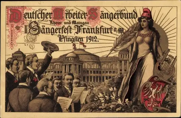 Ak Frankfurt am Main, Deutscher Arbeiter-Sängerbund, Sängerfest 1912