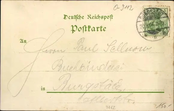 Litho Burgstädt in Sachsen, Etablissement Feldschlösschen, Kegelbahn, Billard