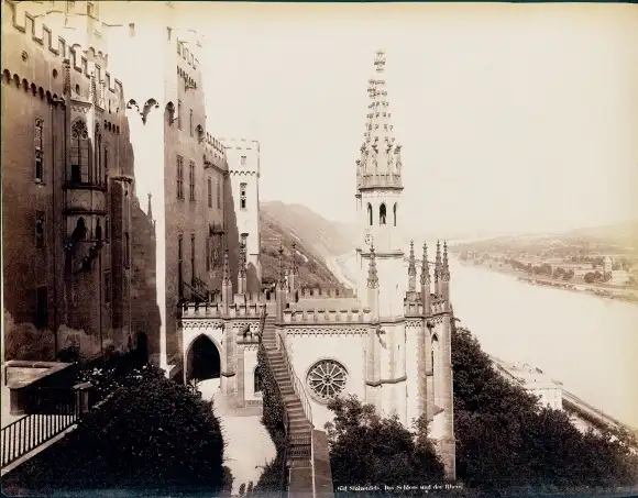 Foto Stolzenfels Koblenz in Rheinland Pfalz, Schloss, Teilansicht