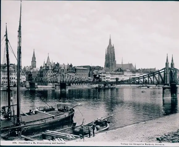 Foto Frankfurt am Main, Teilansicht, Eiserner Steg