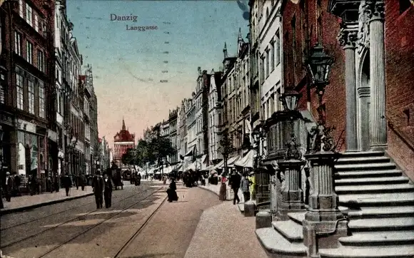 Ak Gdańsk Danzig, Langgasse