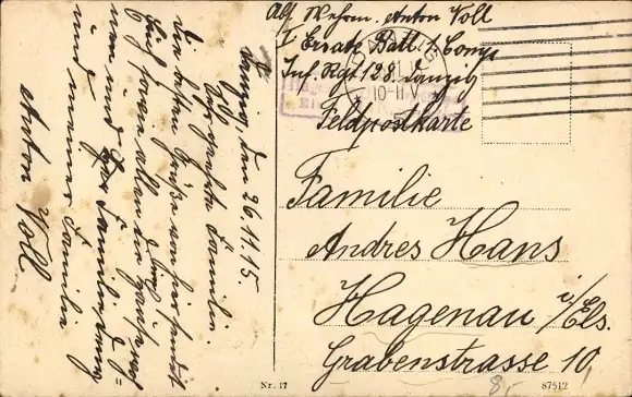 Ak Gdańsk Danzig, Langgasse