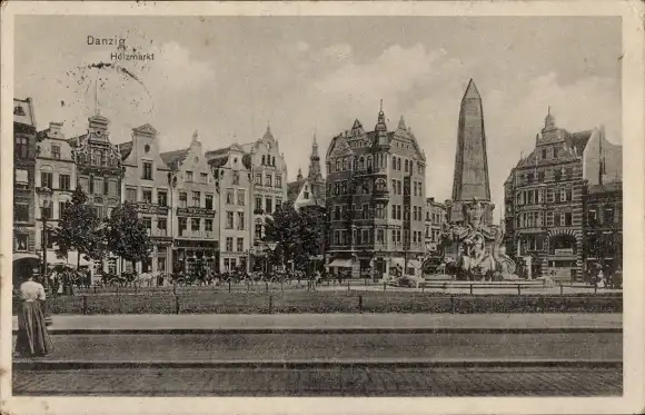Ak Gdańsk Danzig, Holzmarkt