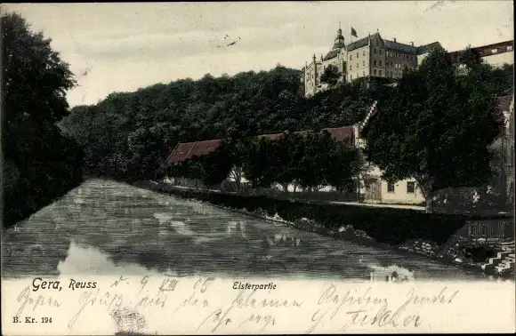 Ak Gera in Thüringen, Schloss Osterstein, Elster