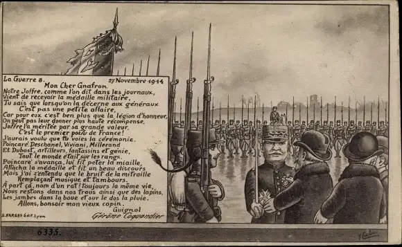 Künstler Ak The War, My Dear Gnafron, Legion of Honor, Guignol