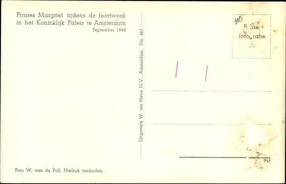 Ak Prinses Margriet tijdens de festweek in het Paleis