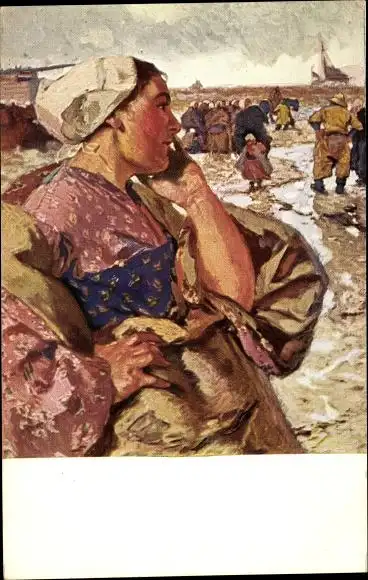 Künstler Ak Bartels, H., Die Frau des Fischers
