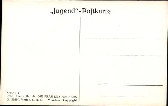 Künstler Ak Bartels, H., Die Frau des Fischers