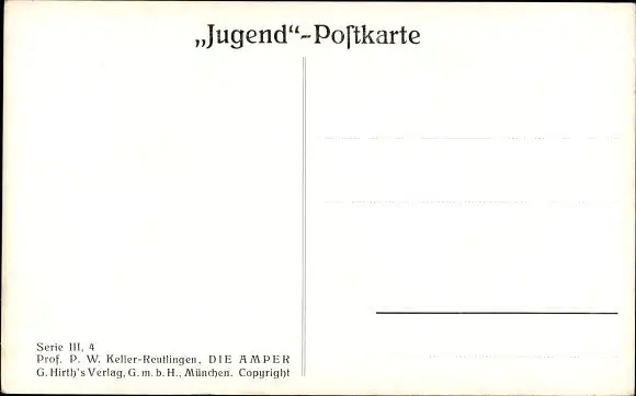 Künstler Ak Keller-Reutlingen, P. W., Die Amper, Frauenportrait